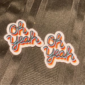 2 pack “ Oh Yeah” iron on patch